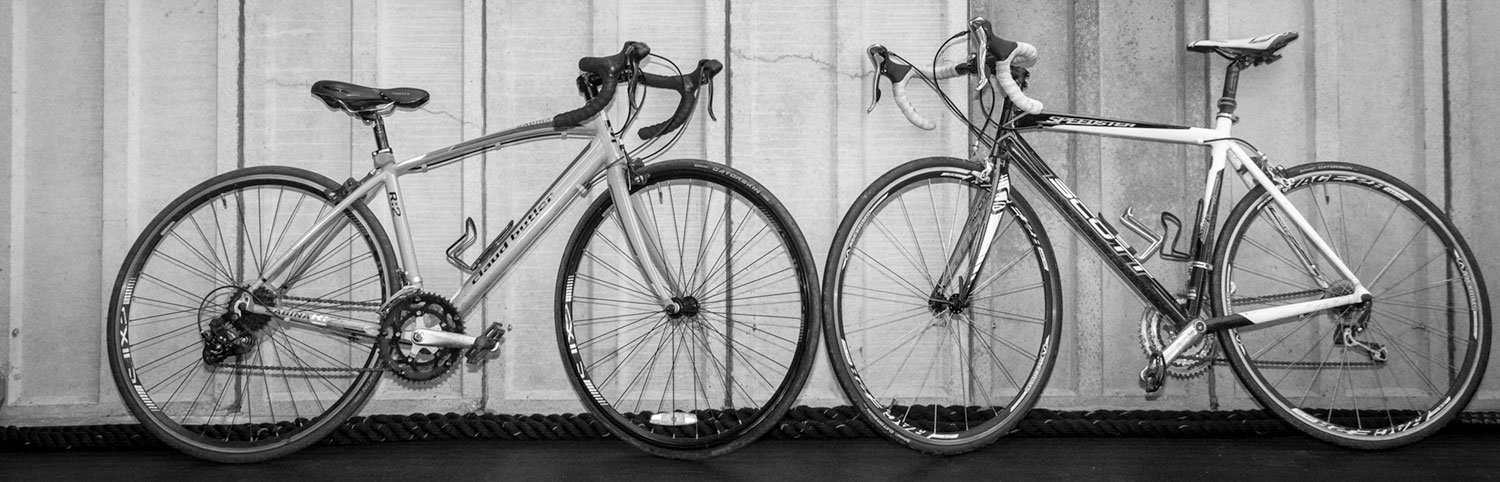 Two bicycles at Smart PT in Tolworth, Surrey